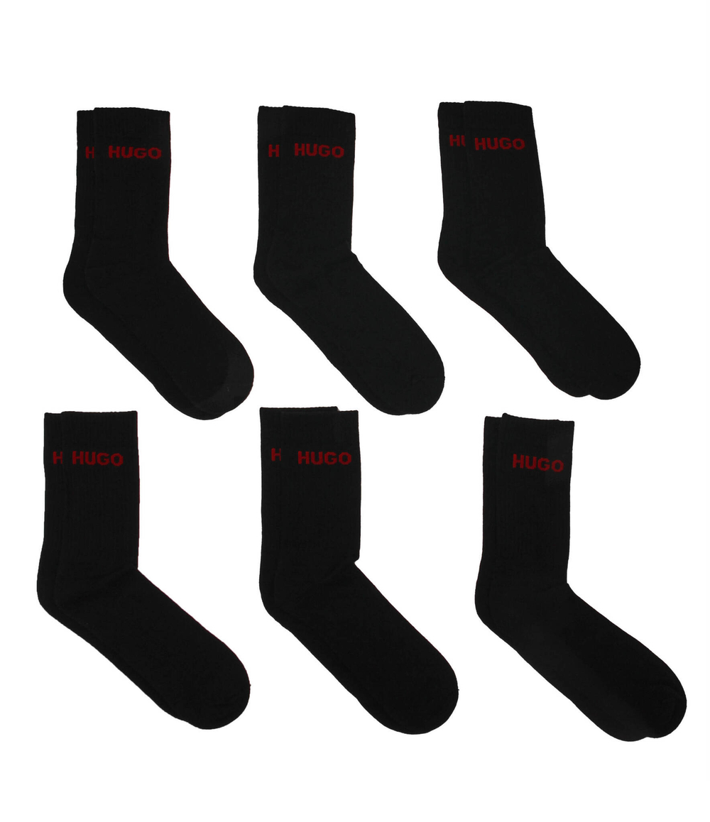Носки 6 пар RIB LOGO Hugo Bodywear - черный(50510187)