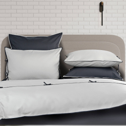 Постельное белье 1.5 спальное Sharmes Luca белый/антрацит