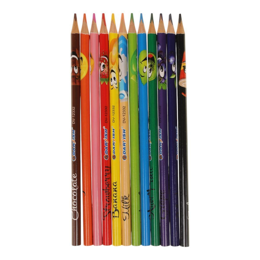 Карандаши 12цв. ароматизированные (Darvish)