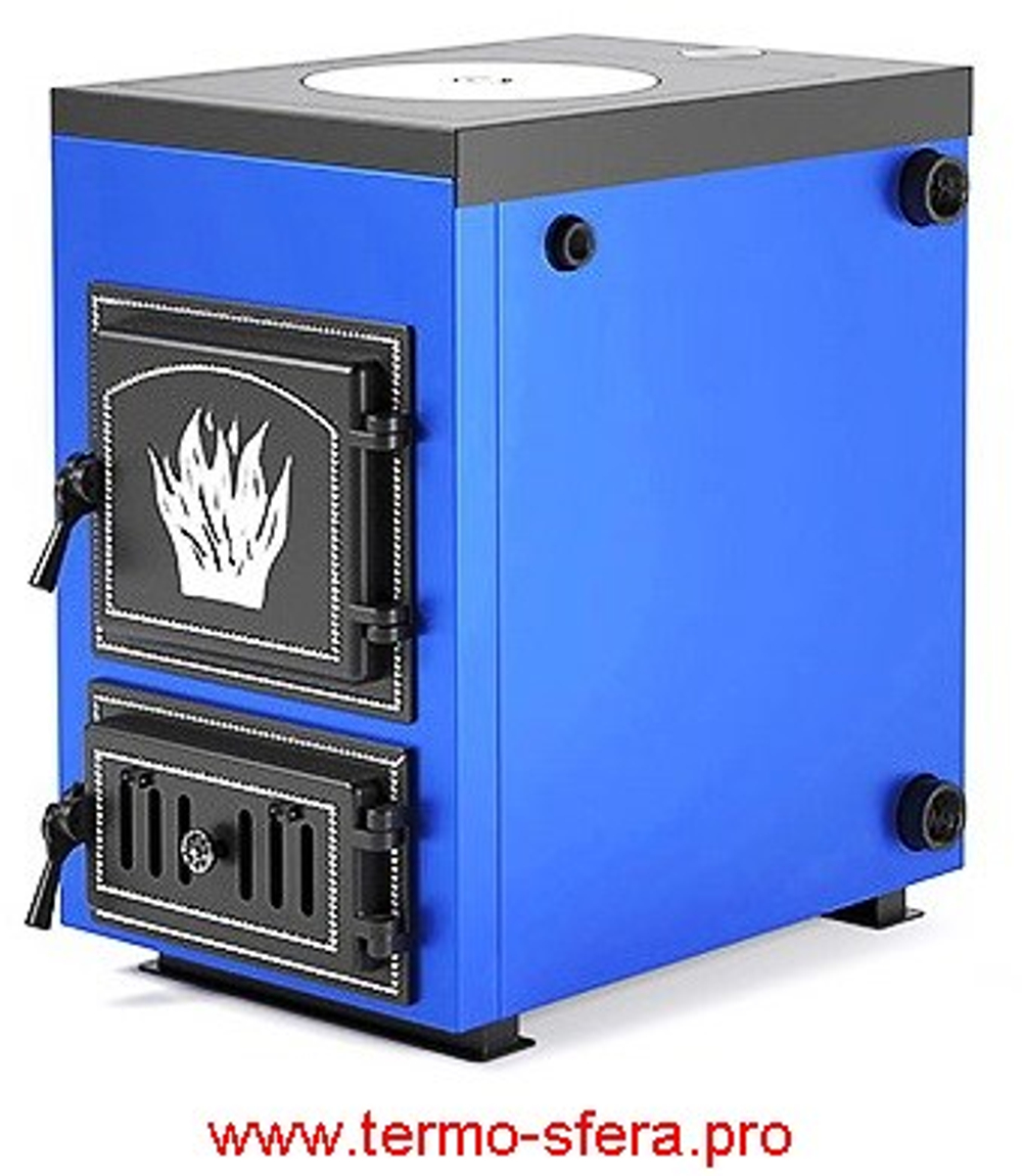 Котёл отопительный Везувий "Эльбрус-14П" (с чугунной плитой)