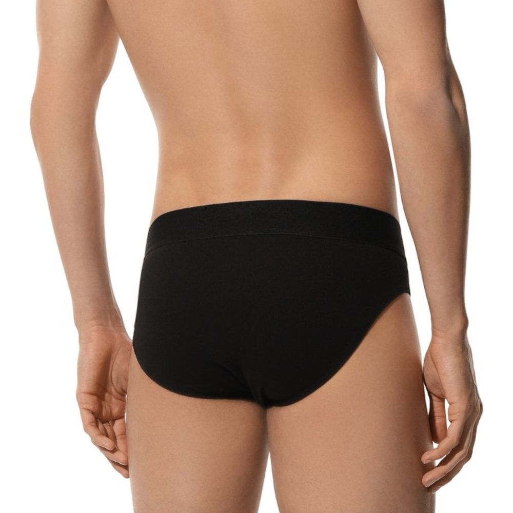 Мужские трусы брифы черные набор 2 в 1 Bikkembergs ELEGANCE BKK1USP10BI/2