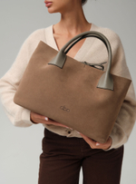 Замшевая сумка Iris DBR 31372 серо-коричневый