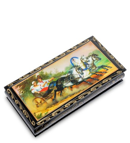 Народные промыслы ШК-11/ 5-M Шкатулка-купюрница в технике декупаж (8х17х4)