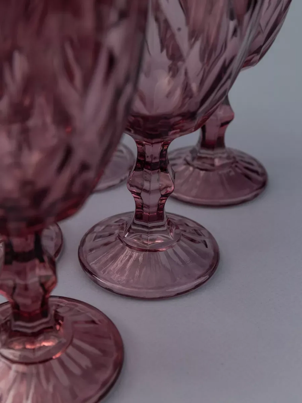 Набор фужеров для вина, 330 мл, 6 шт. Пурпурные