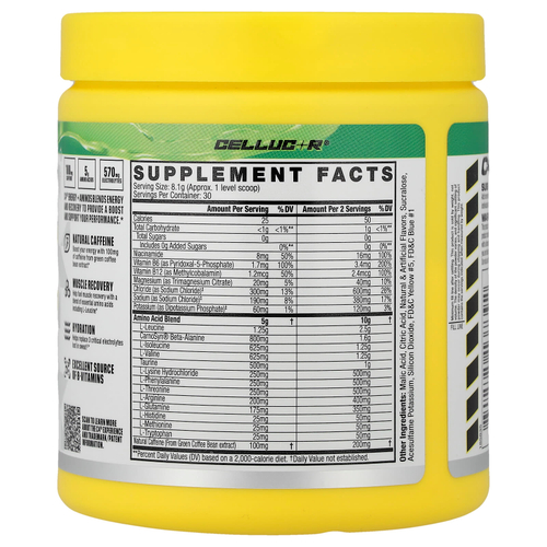C4 / Cellucor, C4® Energy + Aminos, зеленое яблоко, 243 г (8,6 унции)