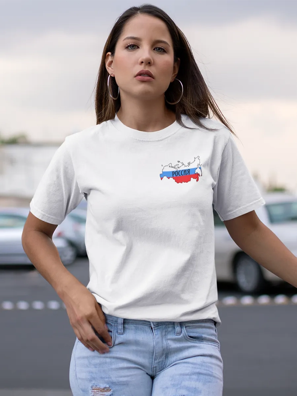 Футболка принт Россия