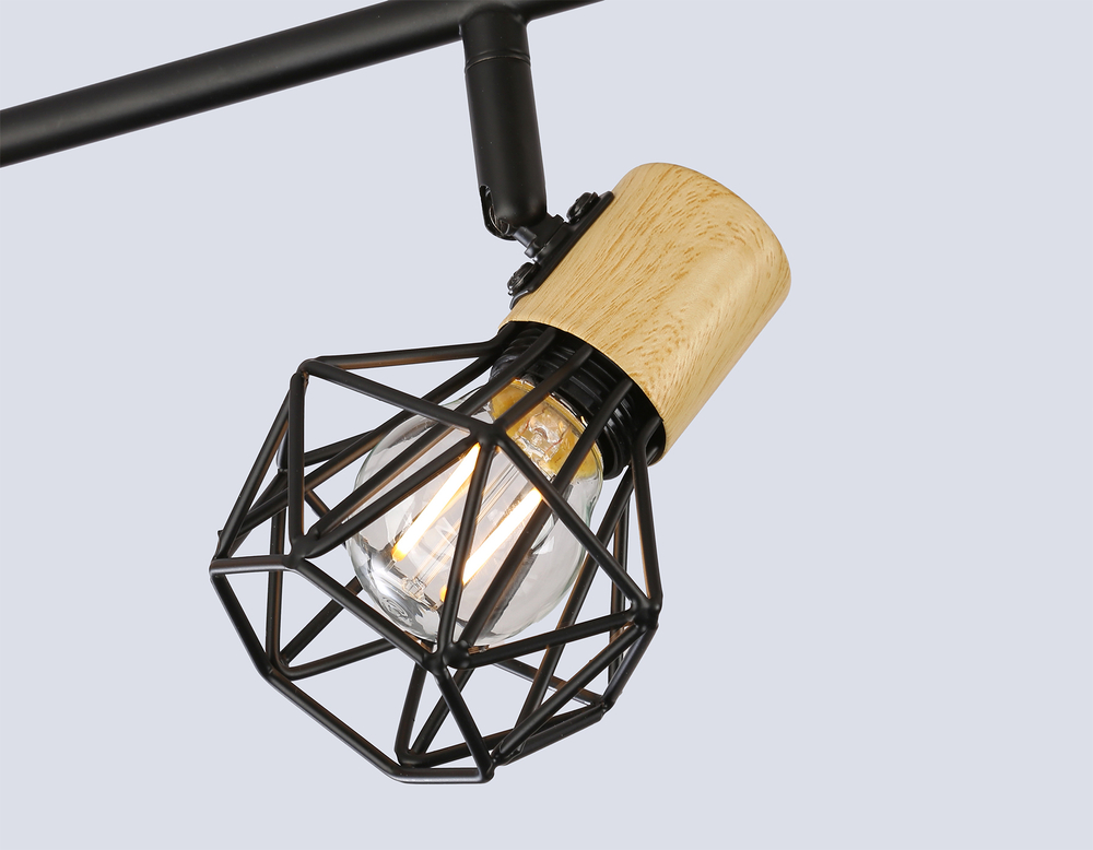 TR8754/4 BK/WD черный/дерево IP20 E27/4 615*115*200