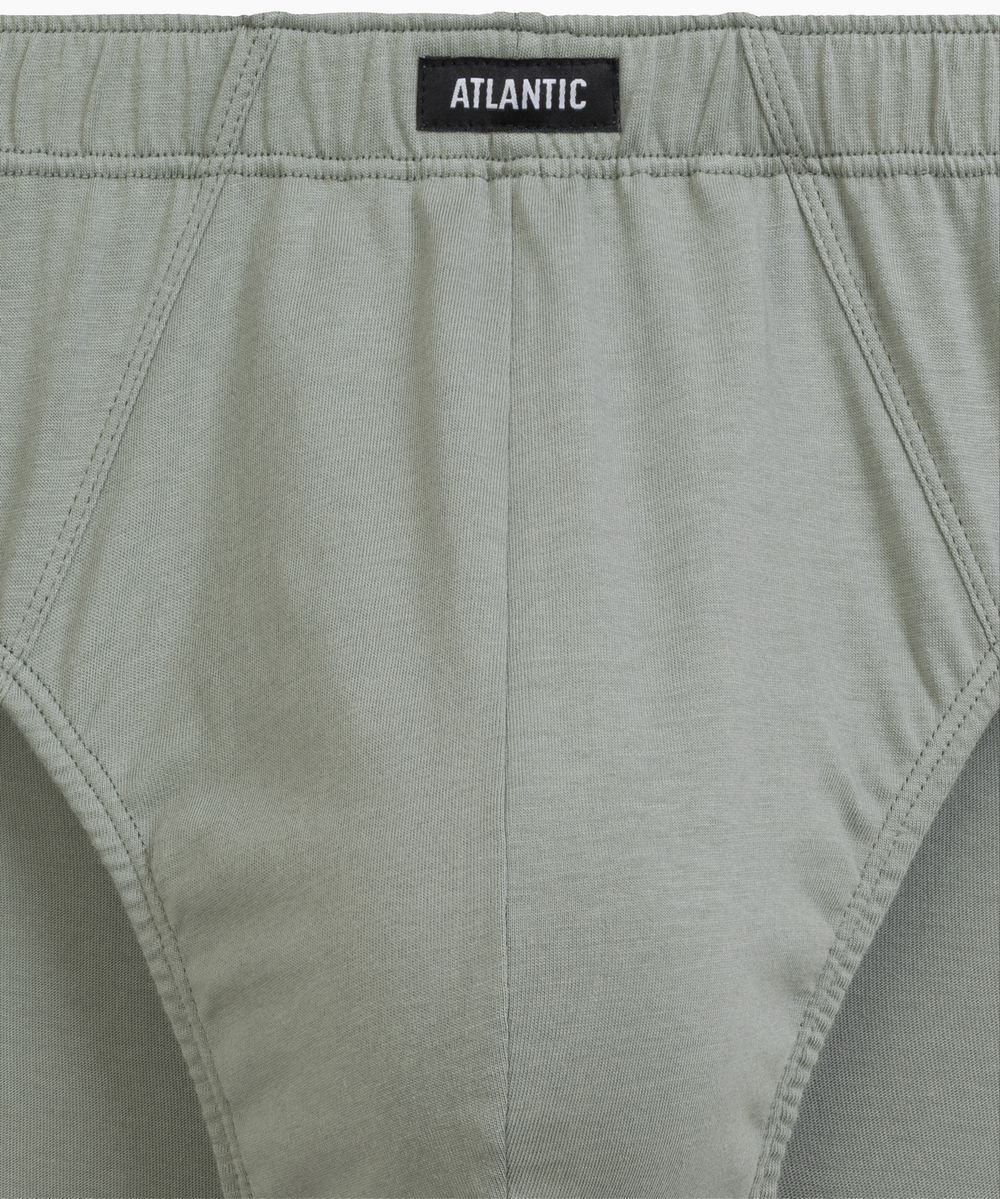 Мужские трусы слипы классика Atlantic, набор 2 шт., хлопок, светло-зеленые + графитовые, 2RMP-006