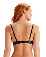 Кружевной бюстгальтер с формованными чашками Amy (Размер: 38B) (Цвет: черный с розовым)