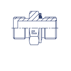 Штуцер FH BSP 1/4" BSP 1/4" o-ring