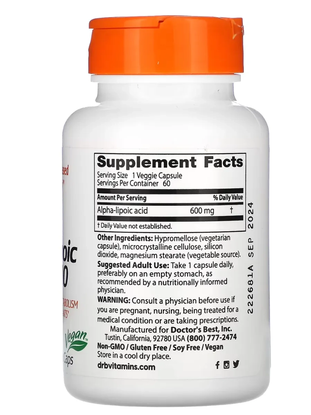 Альфа-Липоевая Кислота 600 мг