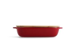 KitchenAid Керамическое блюдо 40x25x8,8 см + крышка Империя красный