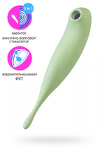 Вакуум-волновой бесконтактный стимулятор клитора Satisfyer Twirling Pro зеленый