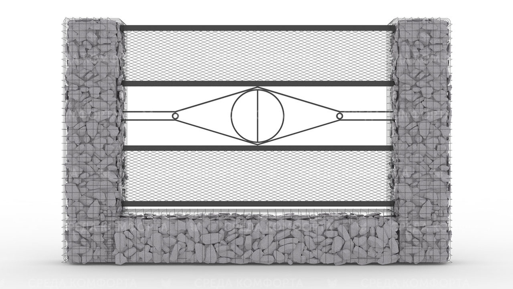 Забор из сетки рабицы ZBR0180