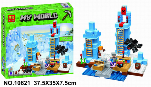 Конструктор Майнкрафт "Ледяные шипы" 460 дет.