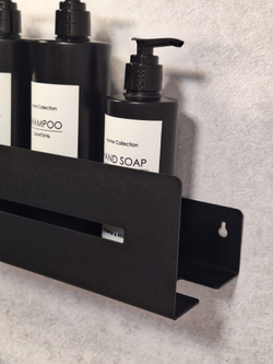 Полка настенная прямая черная MetaDec Sideline 40см