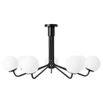 Люстра IKEA GLANSSLINKE (ГЛАНССЛИНКЕ), Черный / Белый, 7 ламп