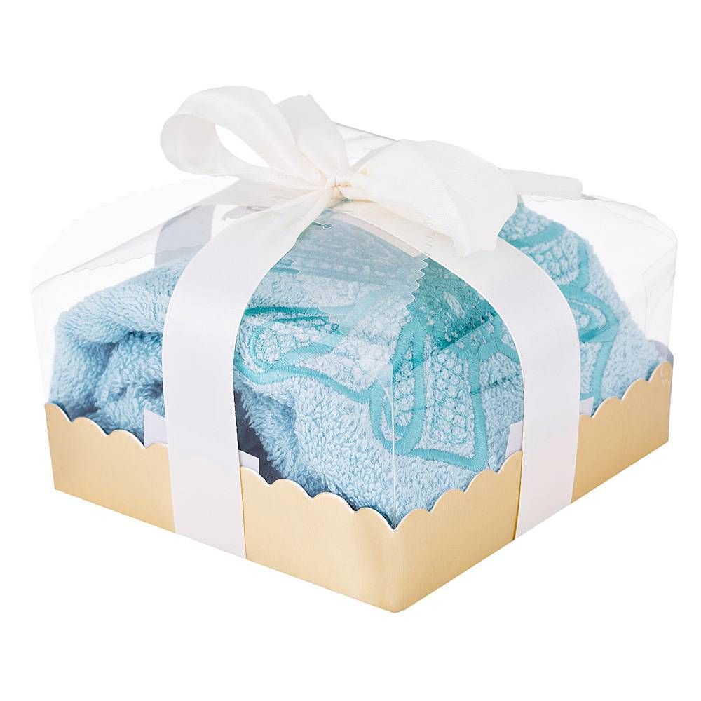 САЛФЕТКА МАХРОВАЯ "КАМЕЯ" 35Х35СМ, 100% ХЛОПОК, МЯТНЫЙ , ВЫШИВКА