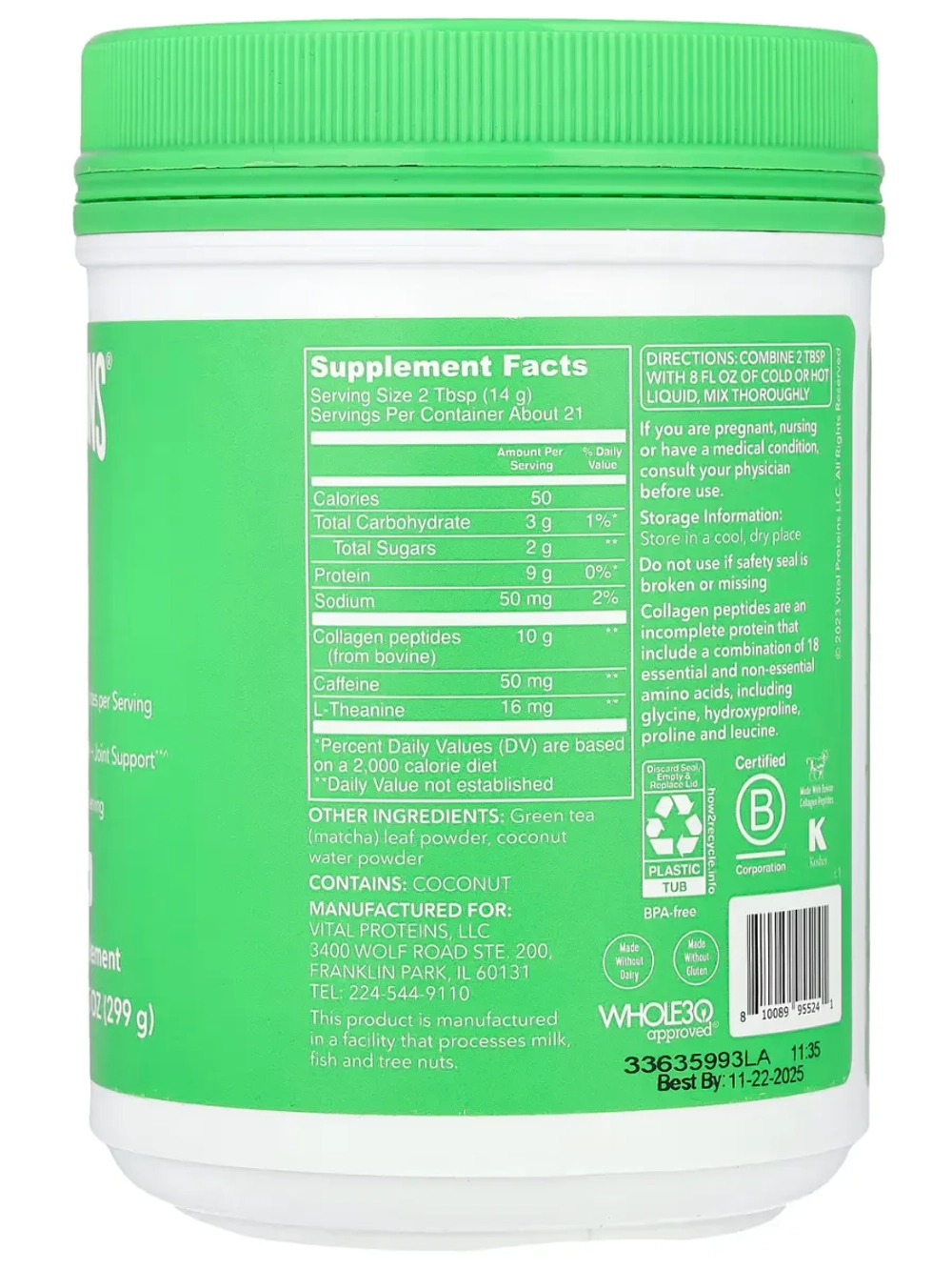 Коллаген чай матча 299 грамм