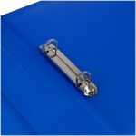 Папка на 2-х кольцах, 25мм, Стамм Кристалл, 700мкм, корешок с карманом, синяя