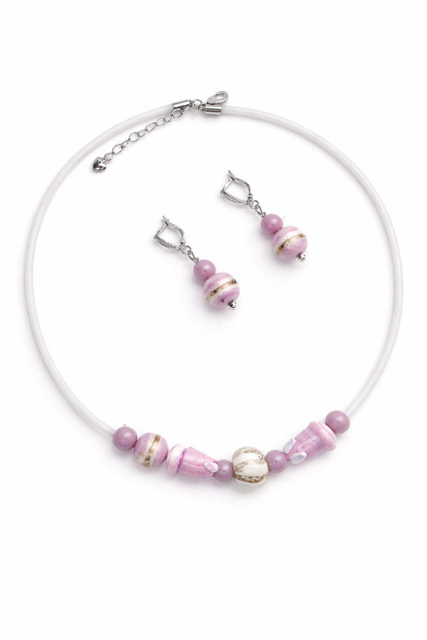 Комплект украшений из муранского стекла