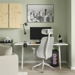 Стол и стул- IKEA TROTTEN/MATCHSPEL, ТРОТТЕН/МАТЧСПЕЛ ИКЕА, 160х80, белый/серый