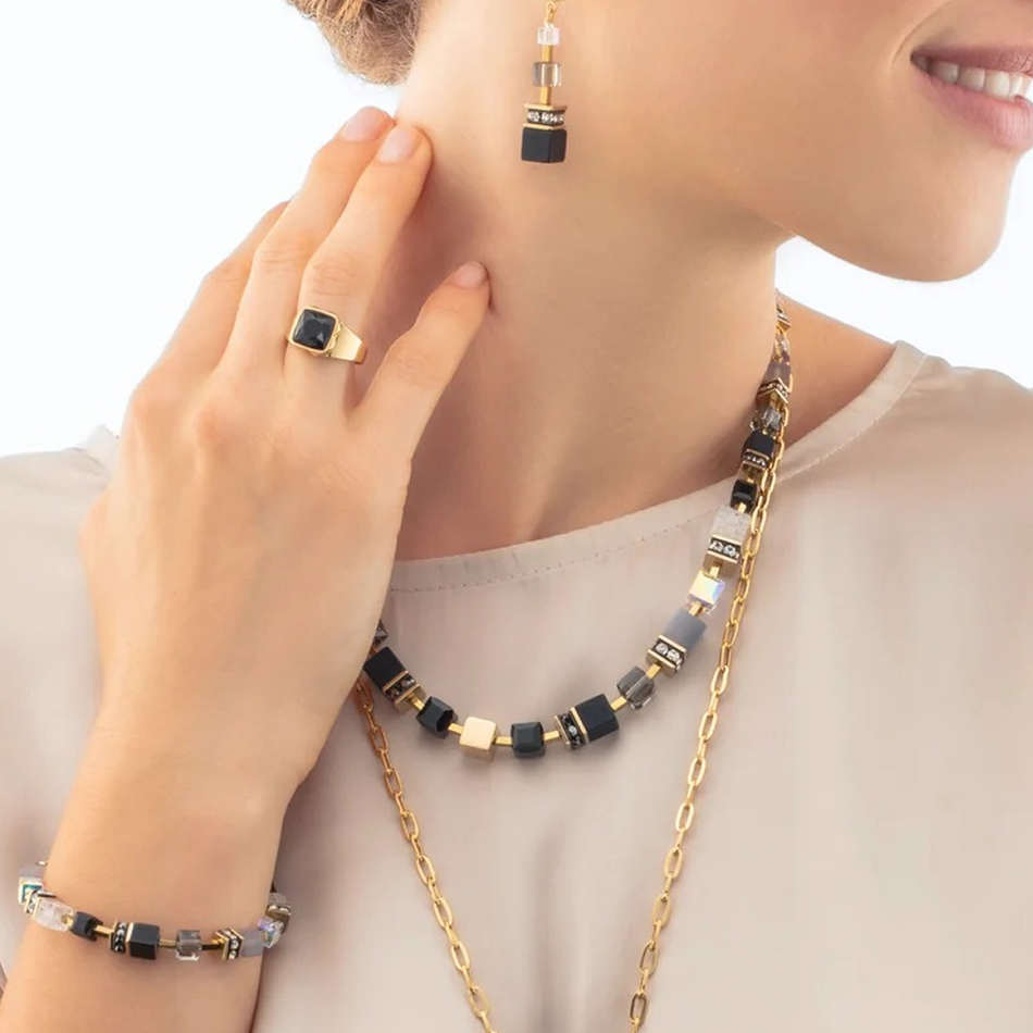 Кольцо Coeur de Lion Black-Gold 1200/40-1316 54