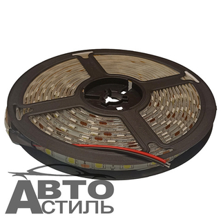 Светодиодная полоса 5м 5050 КРУПНЫЙ крист БЕЛАЯ (белая основа) 300SMD 18W М5  12300бб