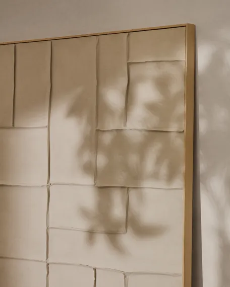 Большая картина Klis, 200х120 см, белый лен