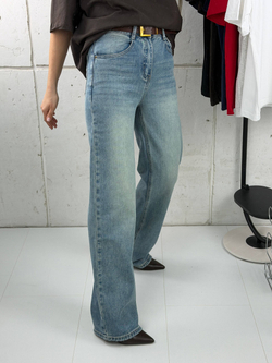 Брюки джинсовые артикул 72618 цвет "голубой"