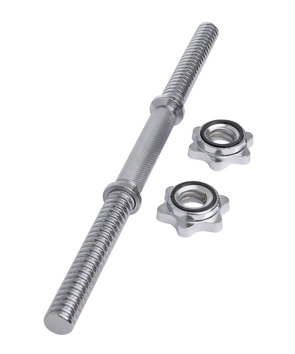 Гриф гантельный BB-107 d=25 мм, металлический, хромированный, 45 см