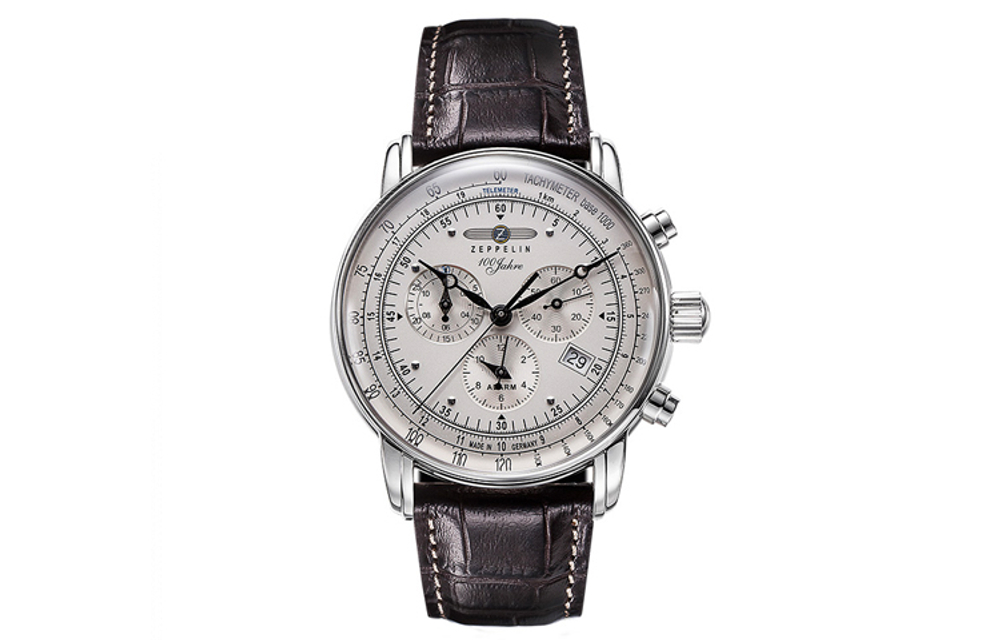 ZEPPELIN Hundred Years Collection Quartz Movement Men"s Watches Watch Silver Dial Stainless Steel Case