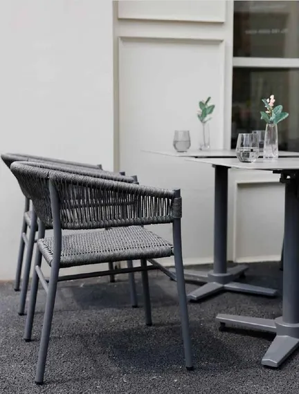 Плетеный стул Dodi, алюминий, ротанг