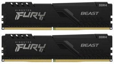 Оперативная память KINGSTON FURY Beast DDR4 32GB 3200MHz CL16 UDIMM KF432C16BBK2/32