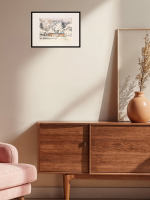 Картина авторская акварельная в паспарту 21*30 см на стену для интерьера "Зима"