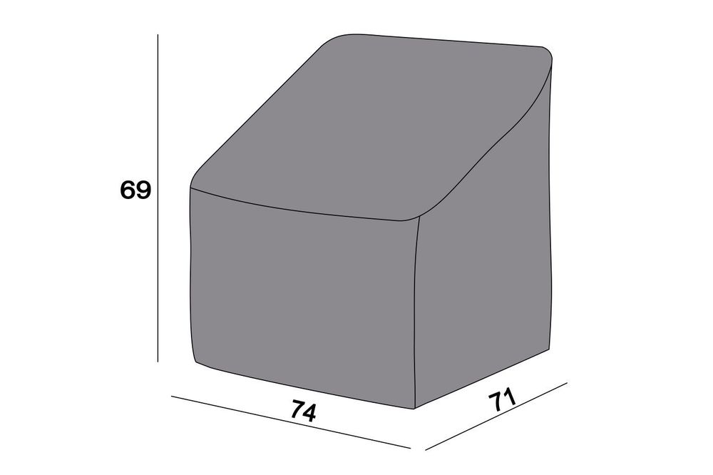 Защитный чехол на кресло Канны 71×74×69 см, цвет серый