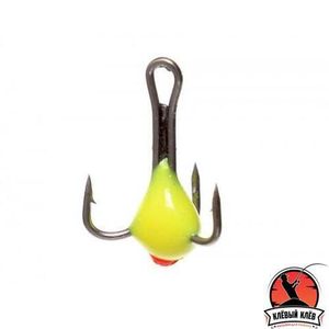 FLAGMAN Крючок тройной с флуоресцентной цветной каплей №14 5шт