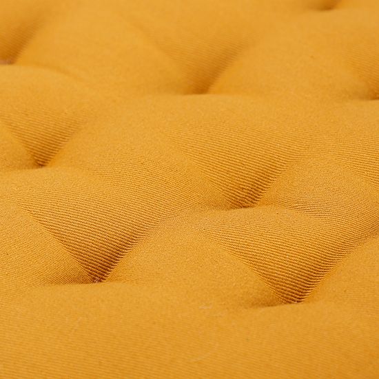 Подушка на стул круглая из хлопка цвета карри из коллекции essential, 35 см