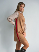 Платье сарафан офисный замшевый