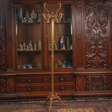 Винтажная напольная вешалка из бронзы