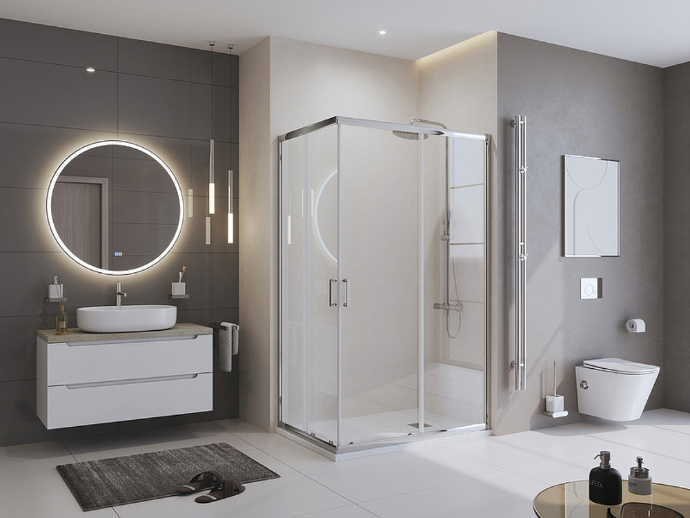 Душевой поддон из искусственного камня BelBagno Uno 160x80 TRAY-MR-UNO-AH-160/80-35-W-CR Белый