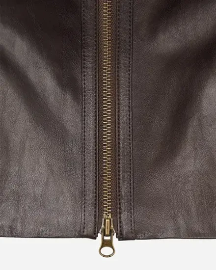 Куртка из экокожи с молниями