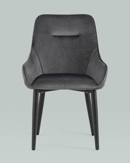 Стул Диана велюр серый