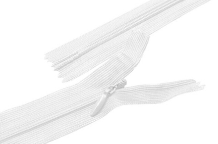 Молния MaxZipper Потайная №3 30 см неразъемная цвет Белый