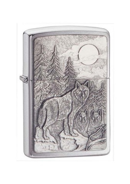 Зажигалка Zippo Timberwolves Emblem № 20855, серебристая, 36х12х56 мм