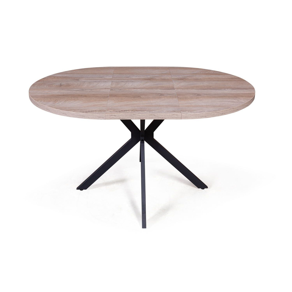 Стол круглый Vegas раздвижной (100+40) дуб эндгрейн