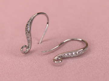 Швензы крючок 17 мм фианиты