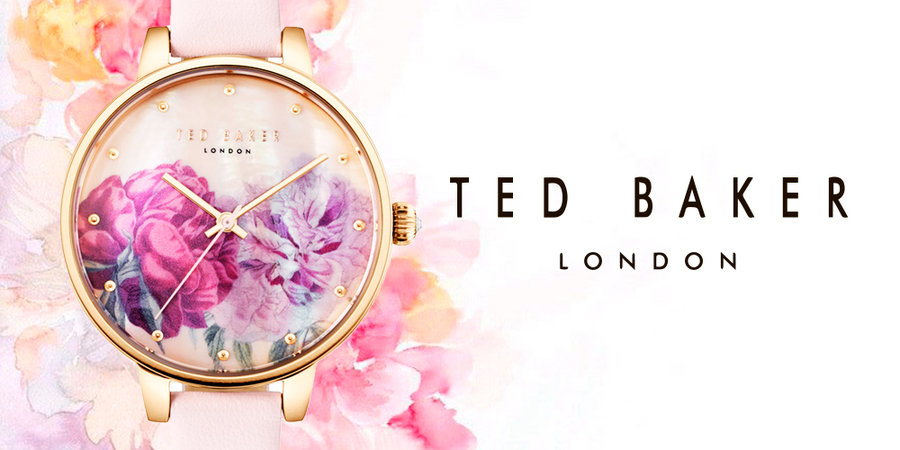 Нежный цветочный принт на циферблате Ted Baker