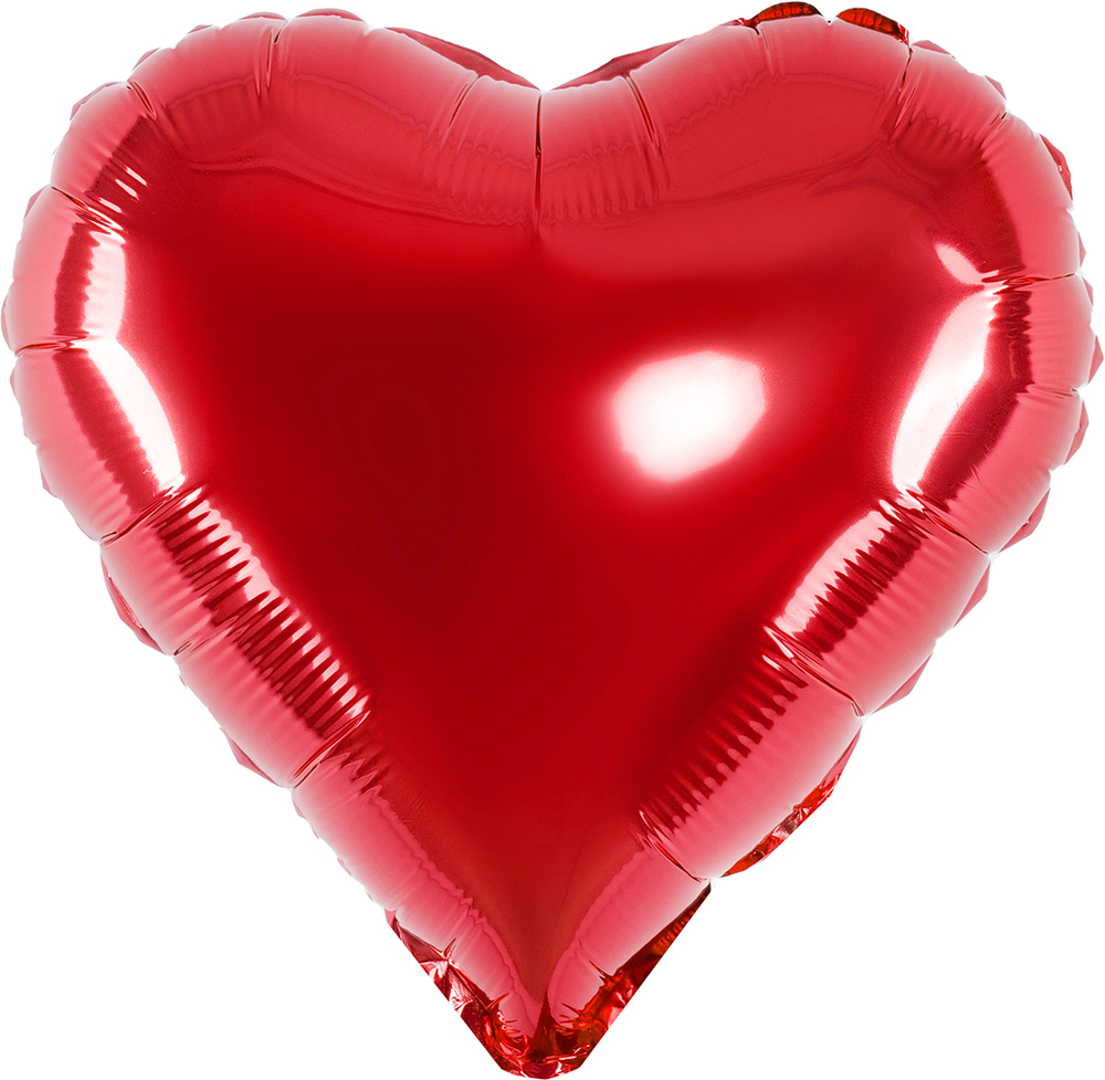 Сердце 10" Красный, Металлик