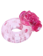 Эрекционное вибро-кольцо "Собачка" (Цвет: розовый)